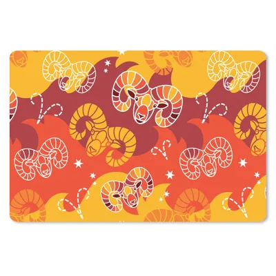 Produktbild von MuchoWow® Mauspad Mousepad Widder - Tierkreiszeichen - Astrologie - Design 27x18 cm - Mousepads - Maus Mat - Pad - Mausunterlage - Büroartikel - Desk Matten