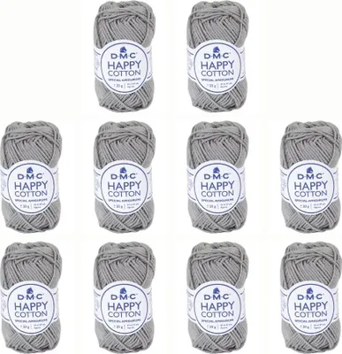 Obrázok produktu pre 10x DMC Happy Bavlna – mäkká priadza zo 100 % bavlny, 392, (farba 759)