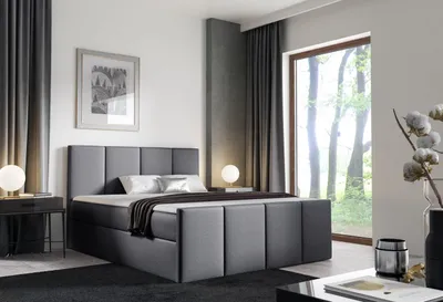 Obrázok produktu pre Posteľ s matracom a roštom LOLA - 180x200, šedá 1 + topper ZDARMA
