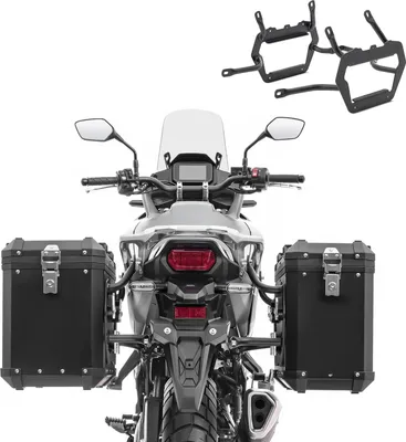 Immagine prodotto di Set di valigie in alluminio 38-48L + portavaligie adatto per Harley Davidson Pan Am