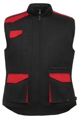 Produktbild von Roly Workwear - "Armada" Weste Mehrere Fächer für Herren LT5938 (S) (Schwarz/Rot)
