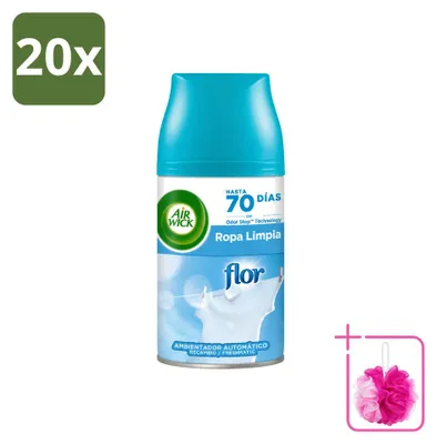 Obrázek produktu pro 20 kusů náplně do osvěžovače vzduchu Air Wick Freshmatic – vůně květin a svěžesti – 250 ml – výhodný balení – 20 kusů