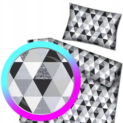 Produktbild von Designpremium Bettwäsche-Set Baumwolle 100x135 cm Grau-Schwarz