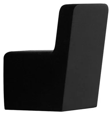 Produktbild von Haken eckig, Schwarz matt