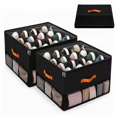 Productafbeelding van Solidchoice - Opvouwbare Schoenorganizer voor 16 Paar met Transparant Deksel