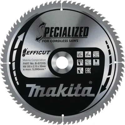 Obrázok produktu pre Makita EFFICUT rezacie a pokosové píly 305 x 30 mm - 80 zubov