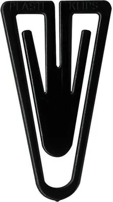Produktbild von Büroklammern Plastiklips 35mm VE=100 Stück schwarz