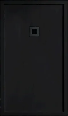 Produktbild von Mineralguss-Duschwanne extra flach mit Rand SARIN SCHWARZ 90x150 cm Auslaufschutz in Farbe