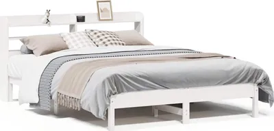 Obrázok produktu pre vidaXL Posteľ z masívu bez matraca biela 140x200 cm borovicové drevo