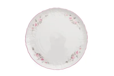 Obrázek produktu pro Thun 1794 Talíř dortový, český porcelán, Bernadotte, 32 cm, růže, růžový proužek, Thun