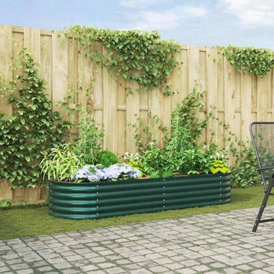 Obrázek produktu pro Maison Exclusive - Zvýšený záhon zelený 240 x 80 x 44 cm ocel