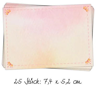 Produktbild von 25 Adressaufkleber Namensaufkleber rosa gold zum Beschriften rechteckig 7,4 x 5,2 cm