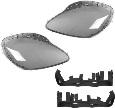 Produktbild von Scheinwerferabdeckung für Chevy Corvette C6 2005-2013 Front Links Rechts Scheinwerfer Linse Klar Abdeckung Rauchfarben mit Dichtung 1 Set