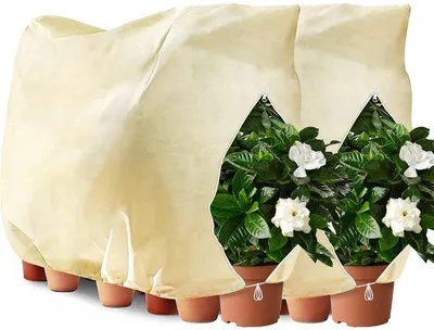 Produktbild von Unyqoos® Winterschutz für Pflanzen – atmungsaktive Frostschutzhaube mit Reißverschluss & Zugkordel, Vlies, 120×180 cm für Kübel, Sträucher, Obstbäume