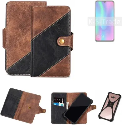 Produktbild von K-S-Trade Handyhülle Schutzhülle Bookstyle Case kompatibel mit Huawei Honor 10 Lite Klapphülle Cover Hülle Schutztasche 1x