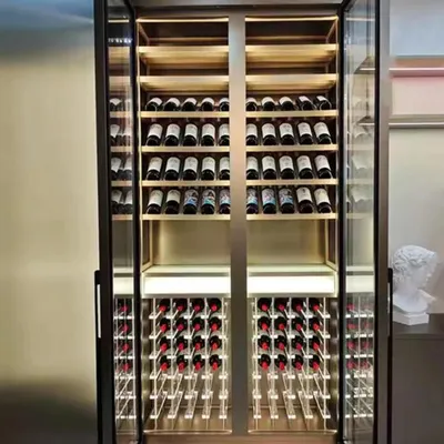 Obrázek produktu pro Skleněná skříňka na víno Stojan na víno Stojan na lahve Nábytek na víno