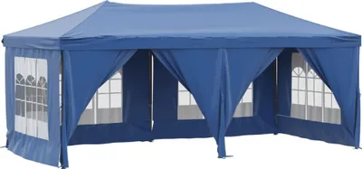Produktbild von vidaXL Partyzelt Faltbar mit Seitenwänden Blau 3x6 m