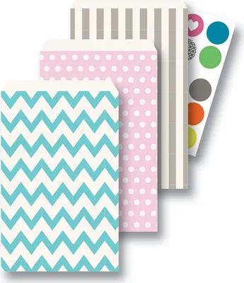 Produktbild von folia Papiertüten 130 x 200 mm mit Motiven sortiert 15 Stück