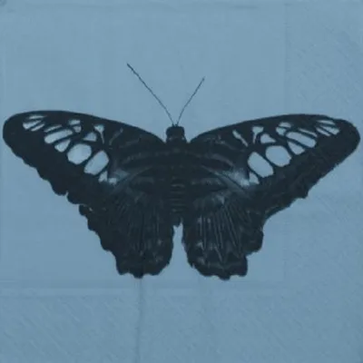 Produktbild von 20 LUNCH SERVIETTEN 33x33cm. SCHMETTERLING blau