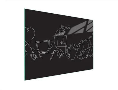 Produktbild von Glasschneidebrett 40x30 Schwarz