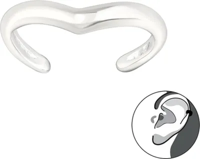 Produktbild von Ohrklemme Silber 925: Ear Cuff Ohrring ohne Loch Silber