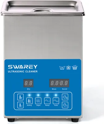 Obrázek produktu pro 2.5L ultrazvukový čistič Ultrazvukový čistič 40KHz 100W Čistící zařízení Ultrazvukový čistič Čistící časovač a ohřívač pro zubní náhrady, šperky, hodinky, náhrdelník, brýle, průmyslové příslušenství