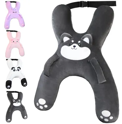Imagen del producto de Almohada para dormir con forma de H, diseño ergonómico, color gris y , ideal para viajes