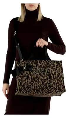 Produktbild von Shopping bag grande con logo Brown Animalier