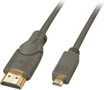 Zdjęcie produktu dla Lindy 41353, 2 m, HDMI Typu A (Standard), HDMI Typu D (Micro), 1920 x 1200 px, Czarny, Złoto
