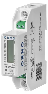 Produktbild von ORNO OR-WE-512, Elektronisch, Ausgangsleistung, Weiß, kWh, LCD, Zgodność z MID (2014/32/EU)