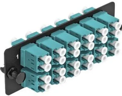 Image de DELOCK LWL Adapter Panel LC Duplex OM4 12 Port aqua