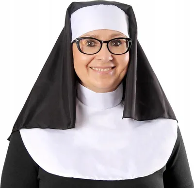 Produktbild von Set Nonne Kornett Haube Schleier Kragen Halloween Karneval
