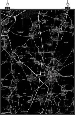 Produktbild von Mr. & Mrs. Panda Bild Weiterstadt DIN A4 - Geschenk, Stadt, wanddeko, drucke, Dorf Karte Landkarte Map Stadtplan, Wandbild, Plakat, Kunstdruck