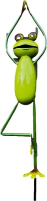 Produktbild von Schöner Yoga Frosch aus Metall Neu Frostfest Witterungsbeständig V-93851