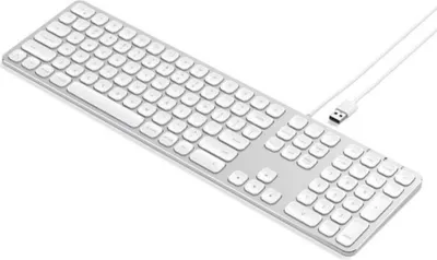 Obrázek produktu pro Satechi ST-AMWKS, Pln velikost (100 %), Kabel, USB, Polomechanick spna, QWERTY, Stbrn
