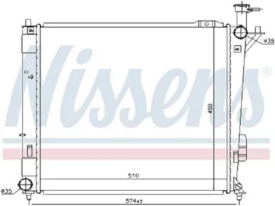 Produktbild von Kühler, Motorkühlung NISSENS 67518