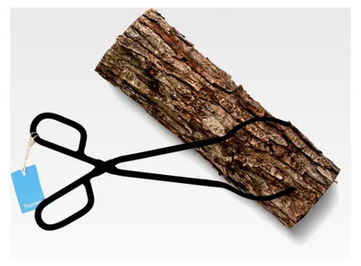 Produktbild von Robuste Kaminholzzange aus Gusseisen für Innen- und Außenbereich – lange Holzpinzette – für Brennholz und Lagerfeuer