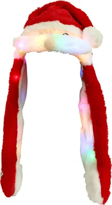 Produktbild von Wackelohr Mütze mit LED und beweglichen Ohren - aus Plüsch, Kostüm für Kinder und Erwachsene: Weihnachtsmann sm-450 LED Wackelohr Mütze wählen: Weihnachtsmann sm-450 LED
