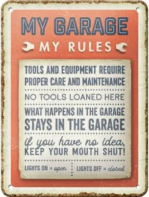 Zdjęcie produktu dla Plakat 15X20 My Garage, My Rules