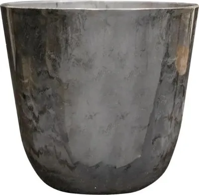 Produktbild von Pflanztopf Palermo Marble Grau - D27xH25cm - Blumentopf in edler Marmoroptik