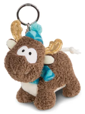 Produktbild von NICI 44101 - Plüschanhänger - Rentier Reny Heart (10cm) Schlüsselanhänger Keychain