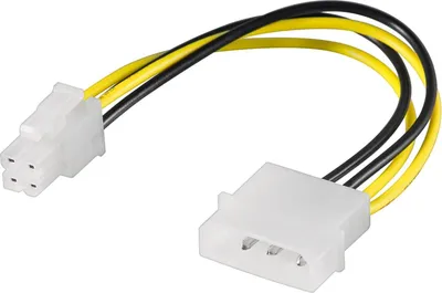 Produktbild von PC-Stromkabel/Stromadapter, 5.25-Stecker zu ATX12 P4, 4-Pin HDD/5,25 Zoll-Stecker (4-Pin) > P4-Stecker