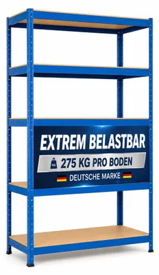 Produktbild von SCHMIDT security tools Schwerlastregal 180x90x45cm Steckregal 275kg pro Boden