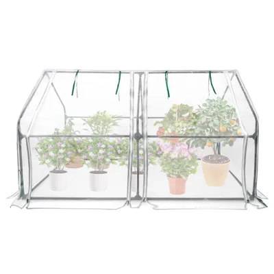 Obrázek produktu pro XMTECH skleník, skleník s rolovacími dveřmi, skleník na rajčata, skleník na ochranu rostlin, 180x90x90cm, bílý