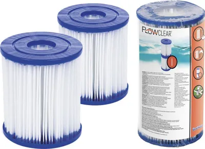 Zdjęcie produktu dla Bestway 58093 / 24, Wkład z filtrem, Niebieski, Biały, Okrągły, Wkład filtracyjny, 2 szt., Opakowanie kurczące się z etykietą