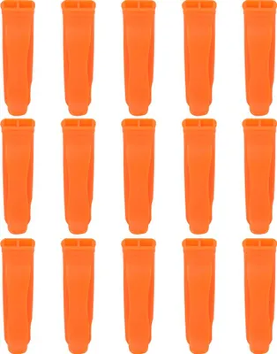 Obrázok produktu pre 15ks PP plastové svetlo oranžové vonkajšie prežitie varovanie bezpečnosť záchranné športové ihrisko pohotové píšťalka