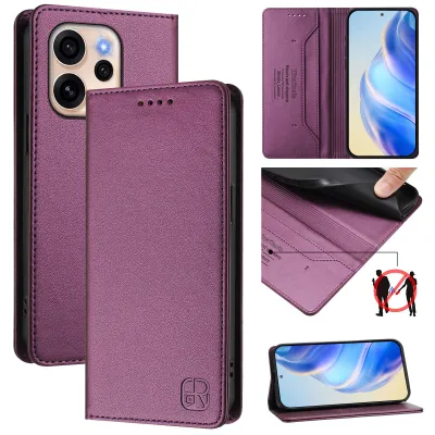 Produktbild von Lederhülle für Oppo Reno15 5G Hülle Flip Brieftasche Kartenfächern Ständer Schutzhülle Lila