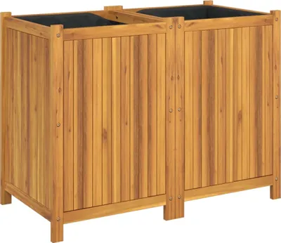 Produktbild von Pflanzkübel mit Einlage 100x50x75 cm Massivholz Akazie