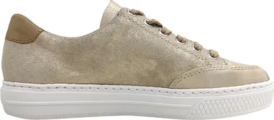 Imagen del producto de Zapatos de mujer Rieker, tipo cordones, deportivos, color dorado, para uso casual