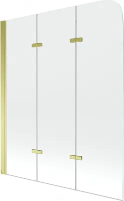 Zdjęcie produktu dla Mexen Felix parawan nawannowy 3-skrzydłowy 120 x 140 cm, transparent, złoty - 890-120-003-50-00